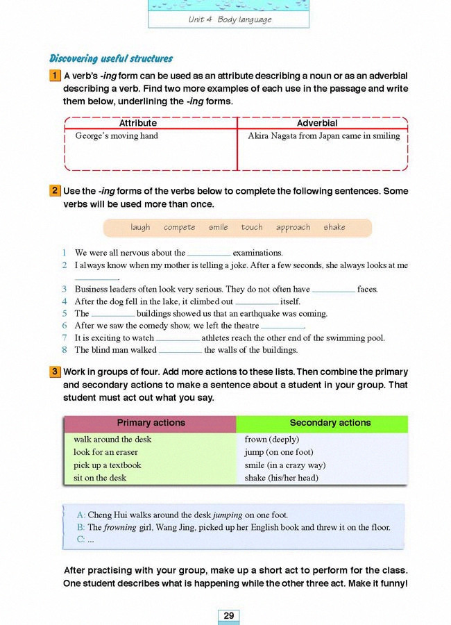 Unit 4 Body language(5)