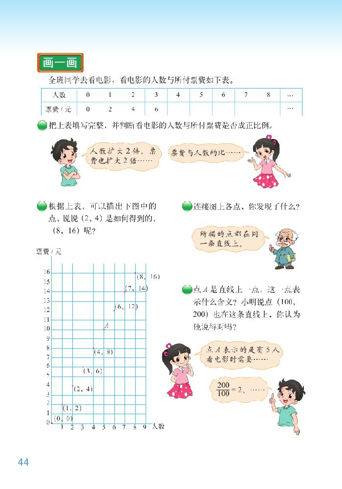 四 正比例与反比例(6)