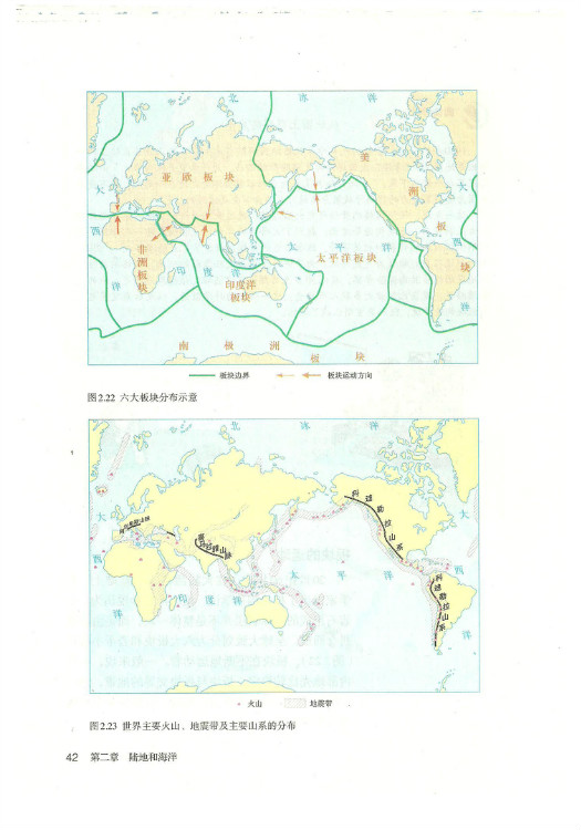 六大板块分布示意图