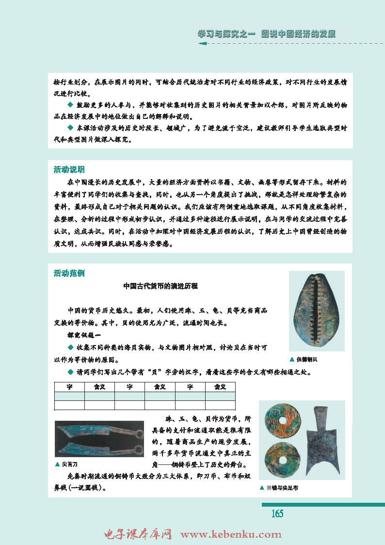 学习与探究之一：图说中国经济的发展(2)