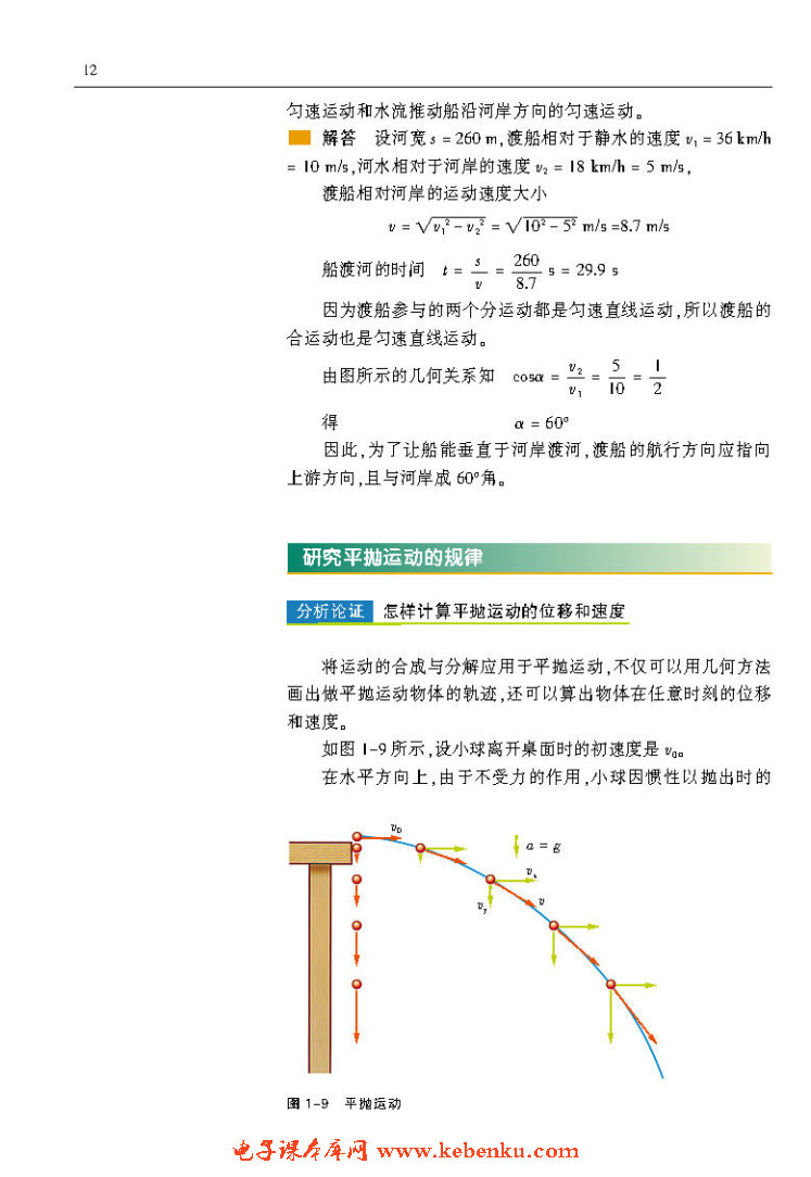 「1」.2 研究平抛运动的规律(2)