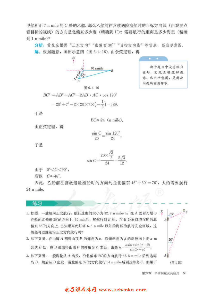 「6」.4 平面向量的應用(14)