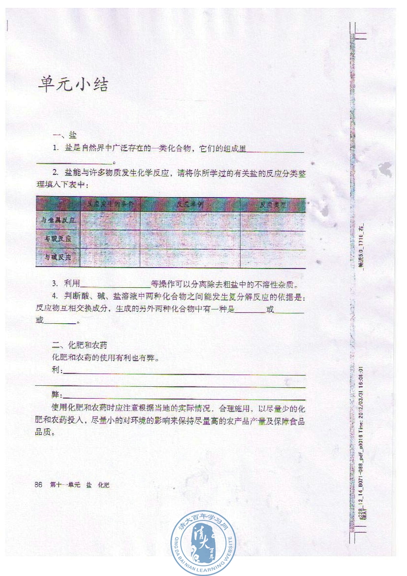 课题2 化学肥料(8)