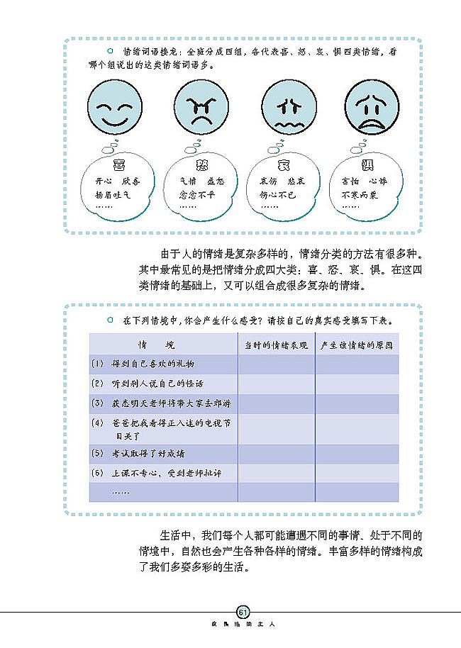 第六课 做情绪的主人(3)