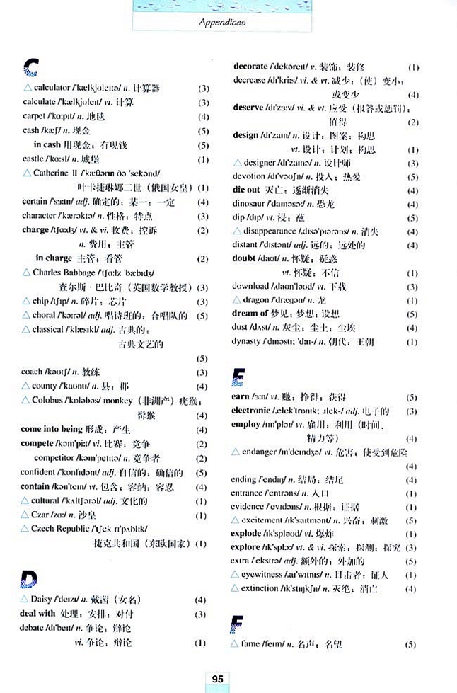 Vocabulary(词汇表)(2)