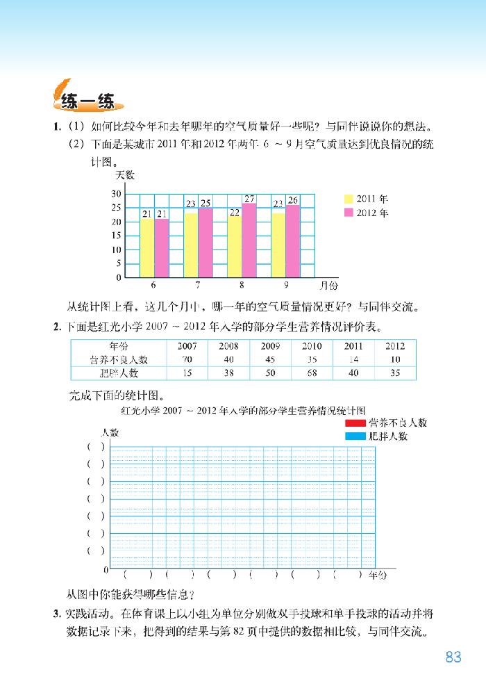 八 数据的表示和分析(2)