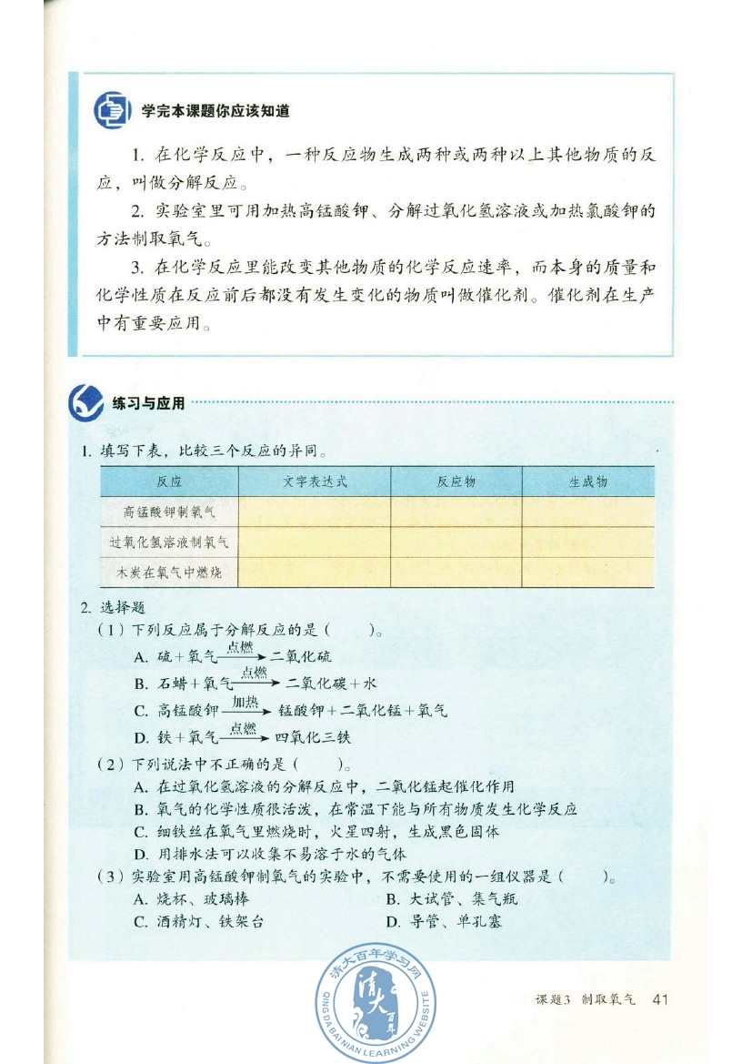 催化剂（触媒）的作用 工业上任何大量制取氧气(3)