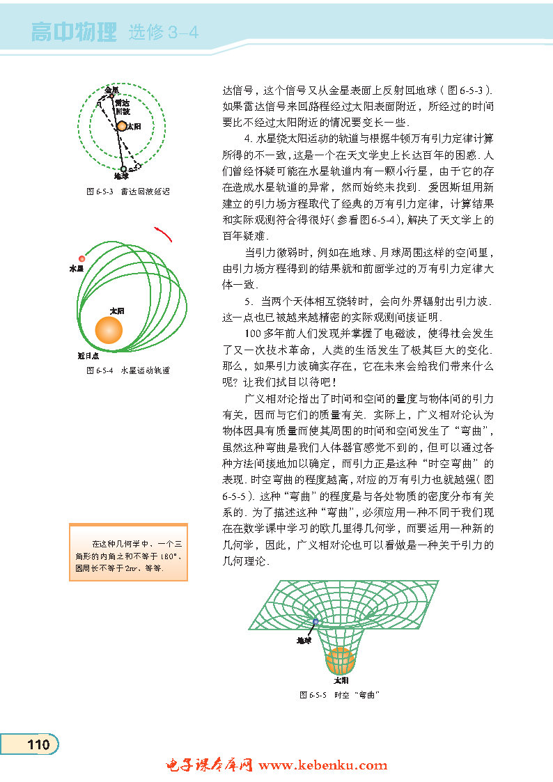 「5」. 广义相对论点滴（选学）(3)