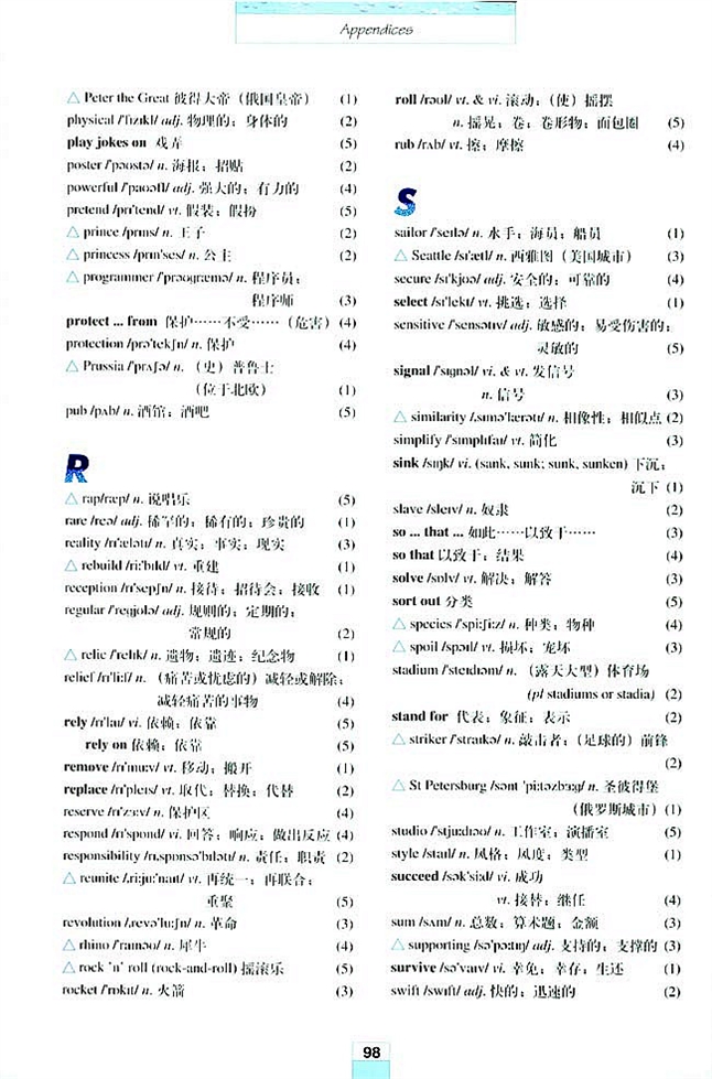 Vocabulary(词汇表)(5)