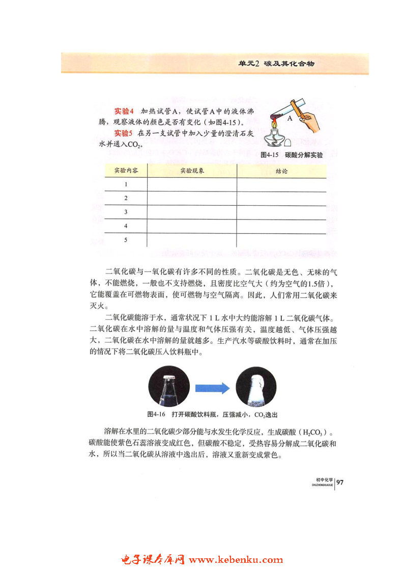 单元2 碳及其化合物(6)