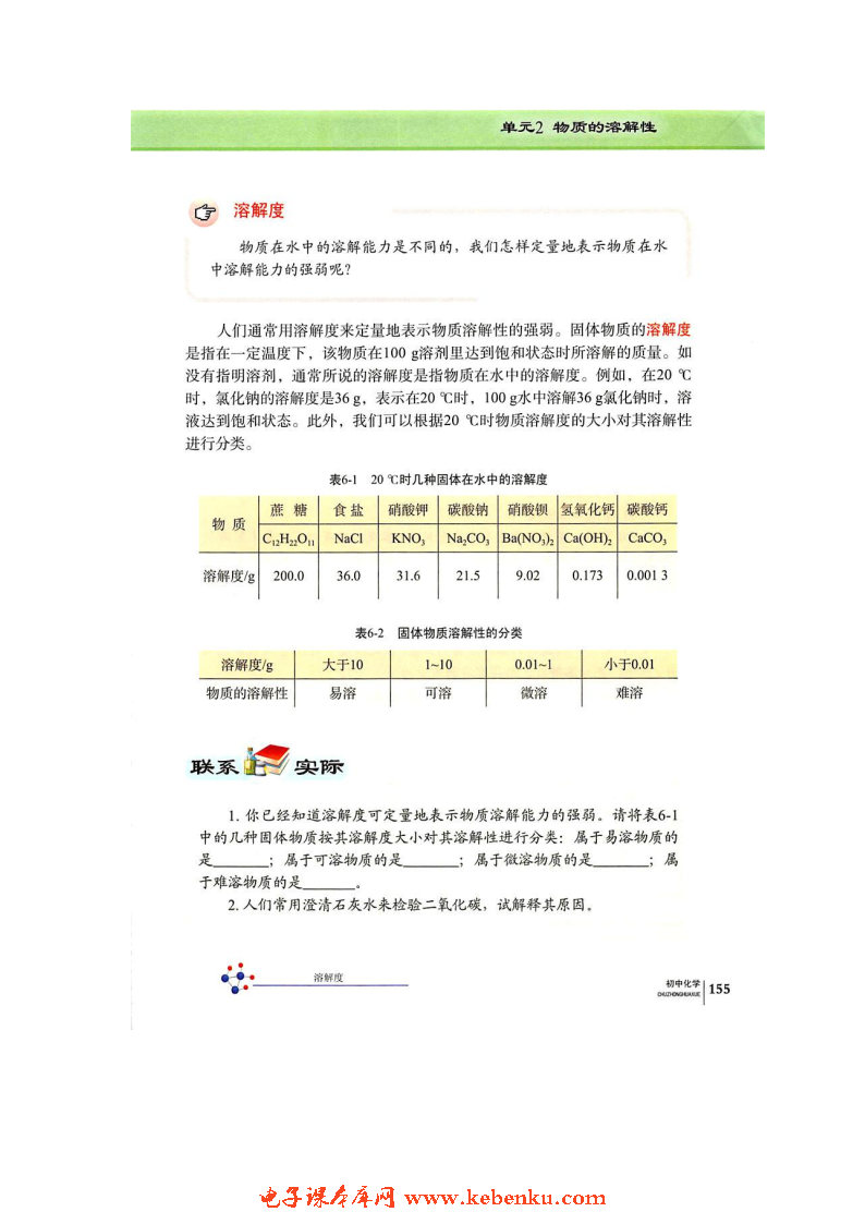 单元2 物质的溶解性(5)