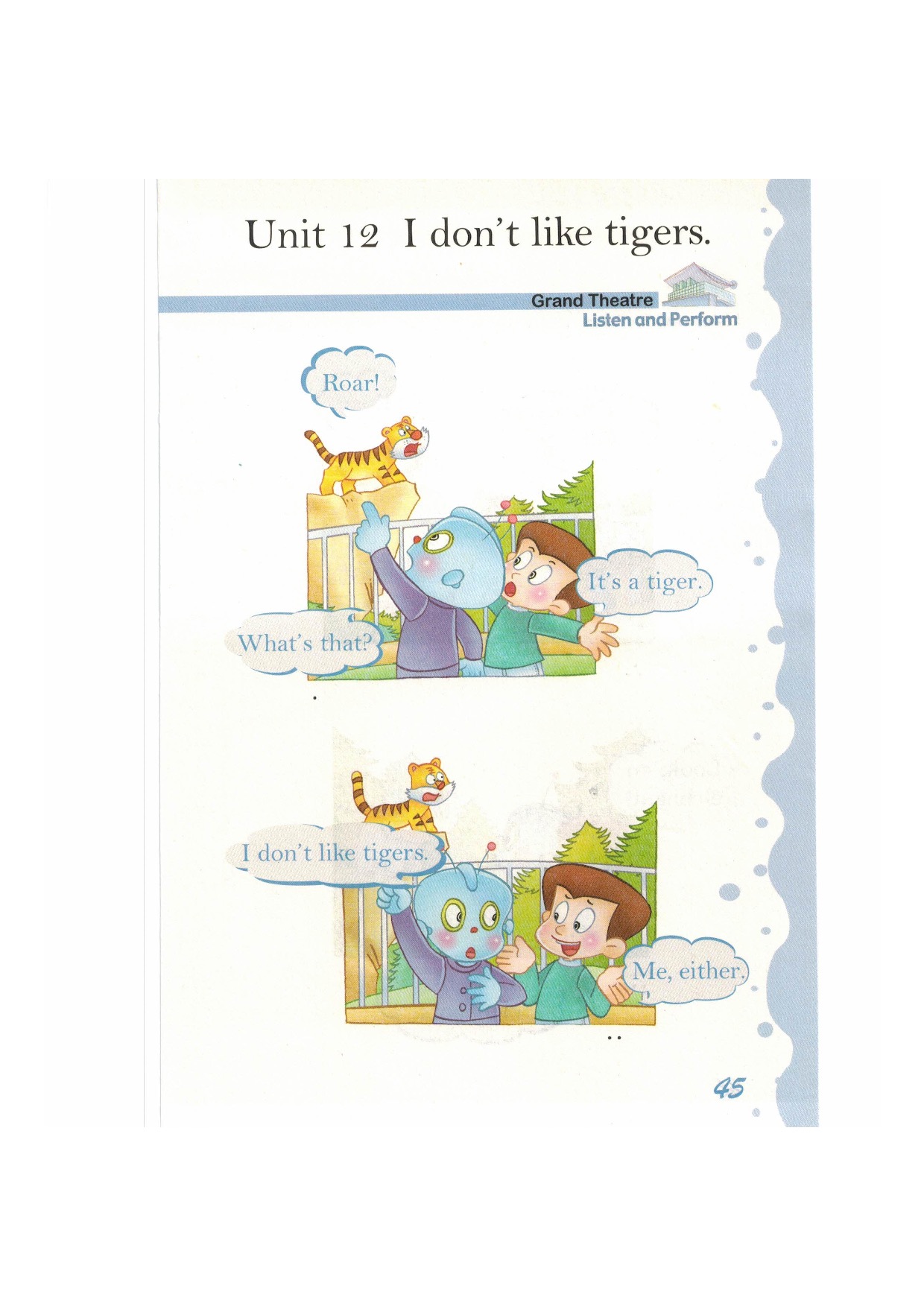Unit12 I dont like tigers
