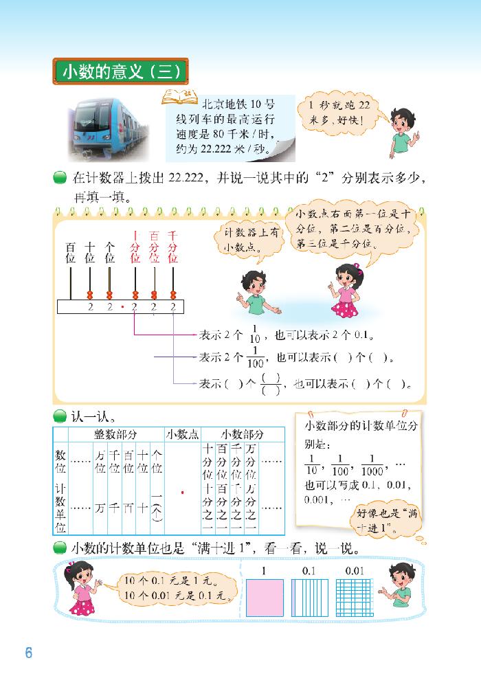 一 小数的意义和加减法(5)