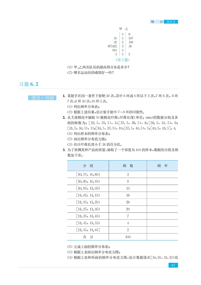 「6」.2 总体分布的估计(10)