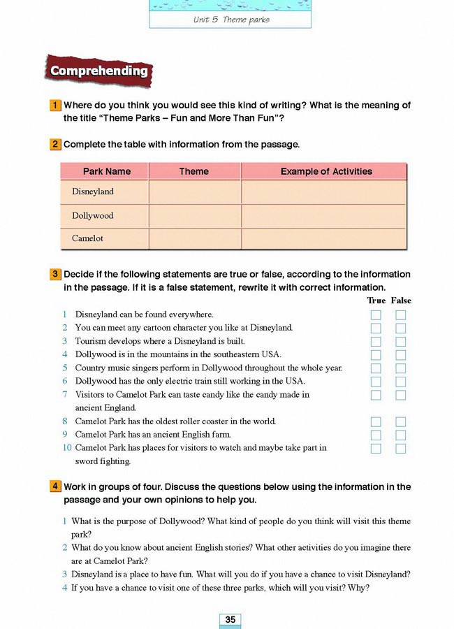 Unit 5 Theme parks(3)