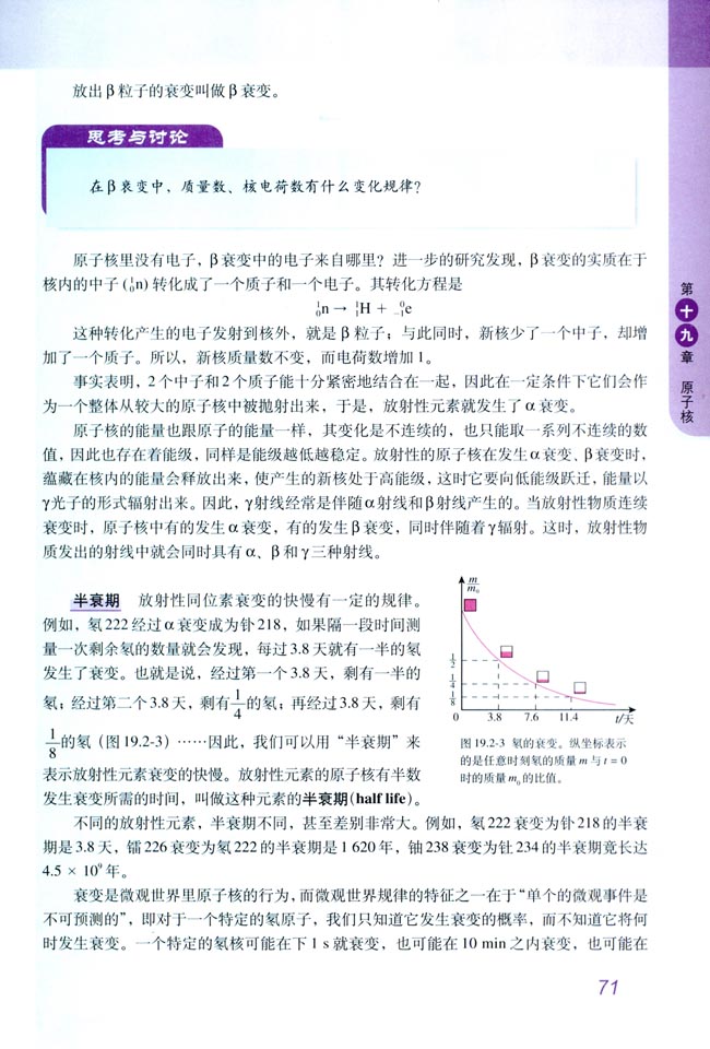 原子核的衰变 半衰期