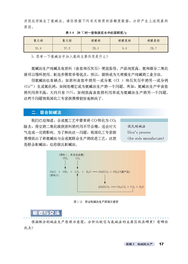 课题3 纯碱的生产(3)