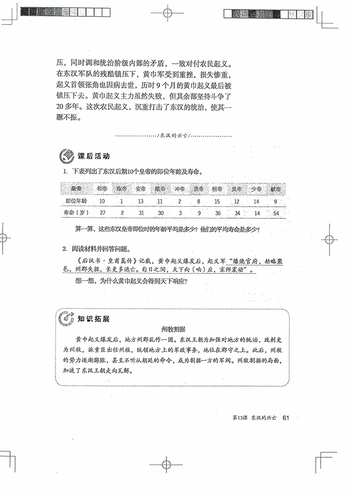 第13課 東漢的興亡(4)