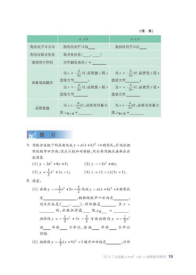 二次函数y=ax^2+bx+c…(9)