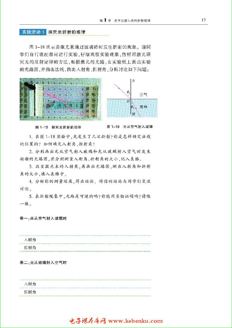 「1」.3 测定玻璃的折射率(2)