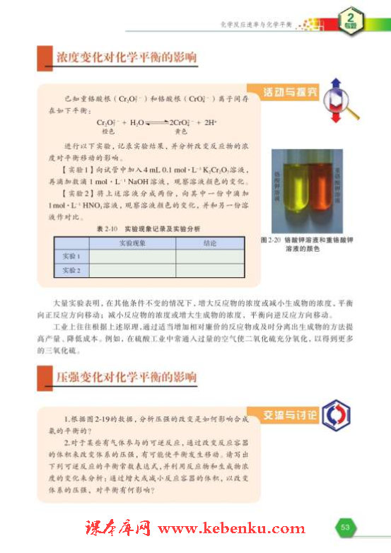 第三单元 化学平衡的移动(4)