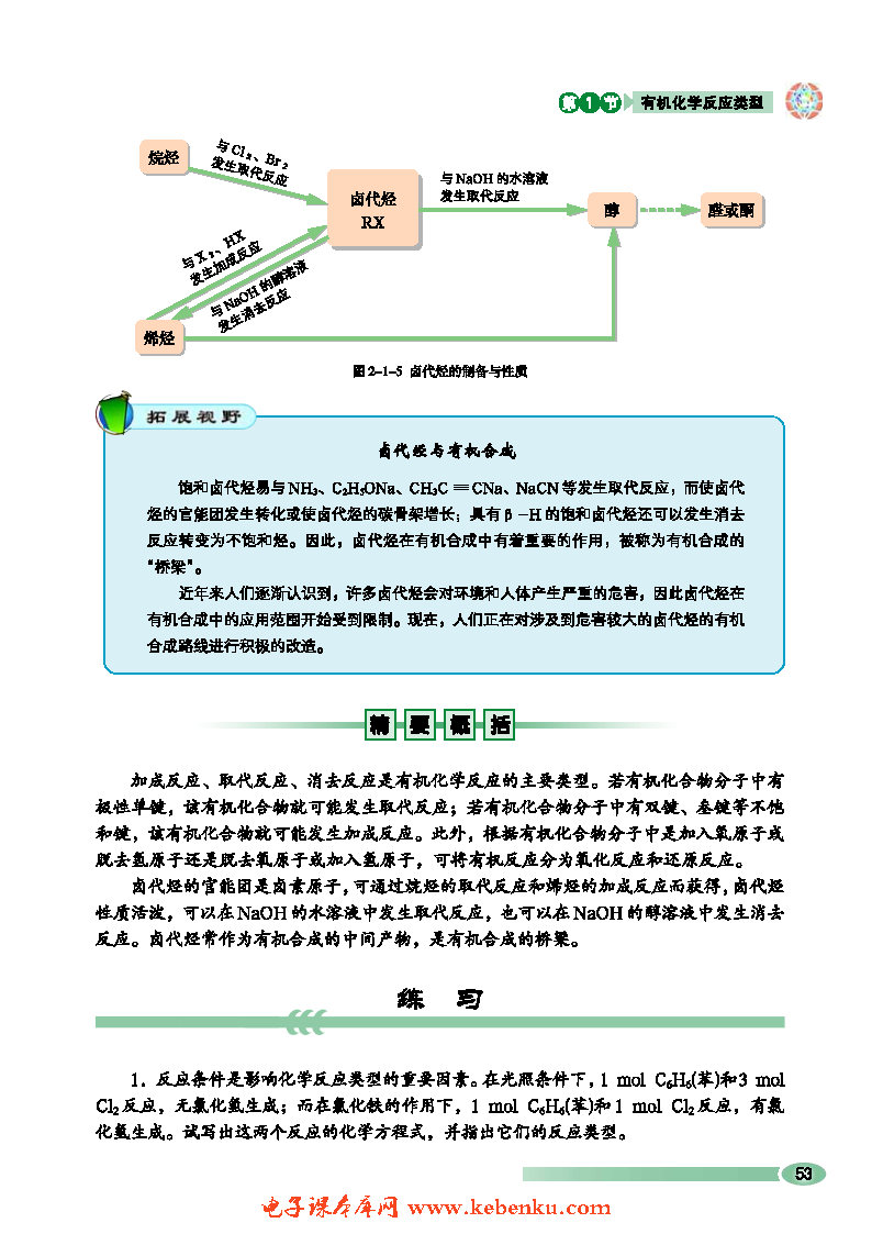 第1節(jié) 有機(jī)化學(xué)反應(yīng)類型(9)