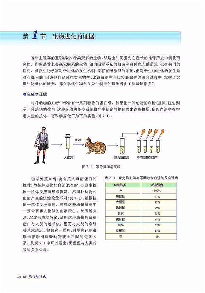 生物进化的证据