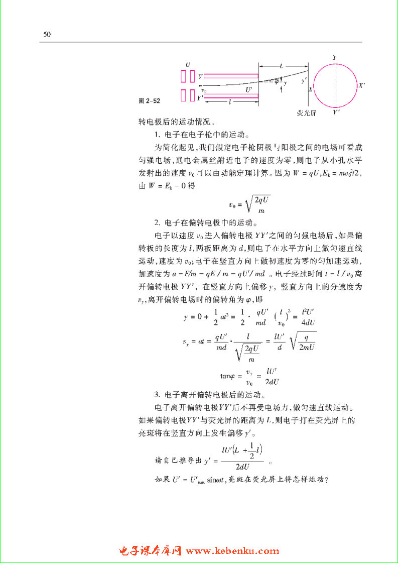 「2」.5 探究电子束在示波管中的运动(2)