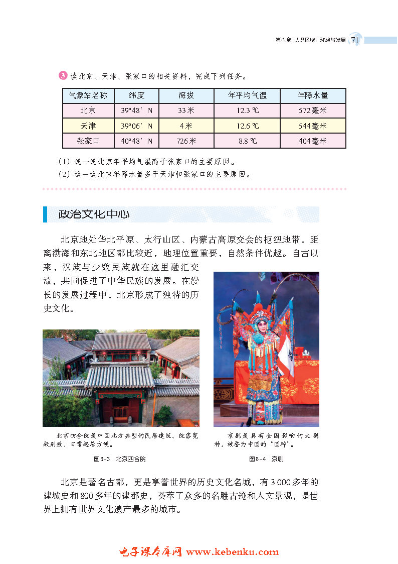 第一节 北京市的城市特征与建设成就(2)