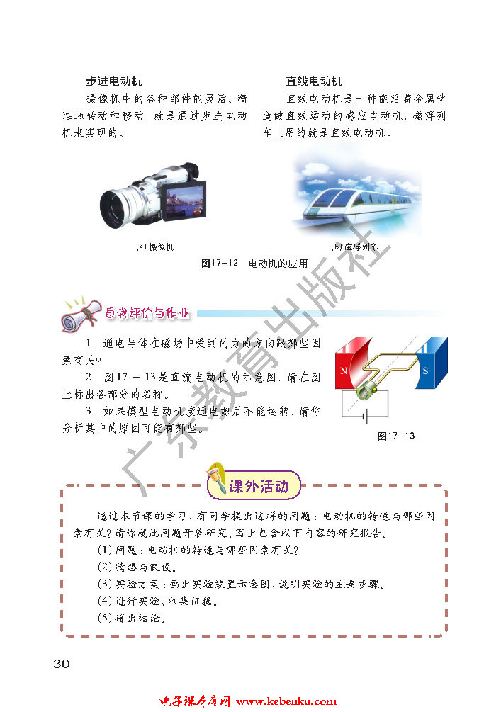 「17」.2 探究电动机转动的原理(5)