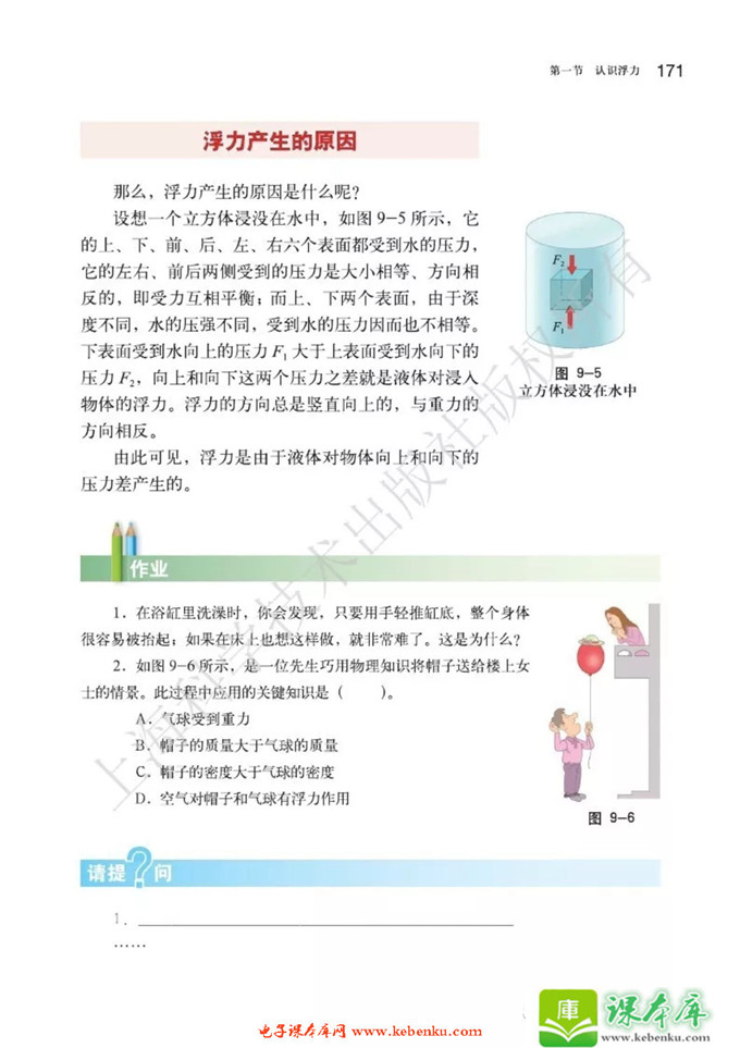 第一节 认识浮力(3)