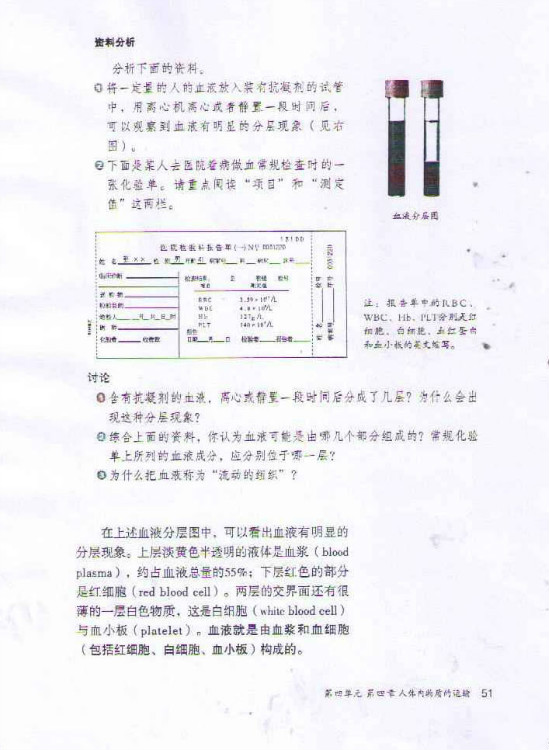 第一节 流动的组织 血液