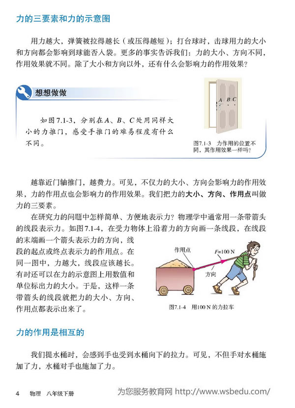 力的三要素和力的示意图