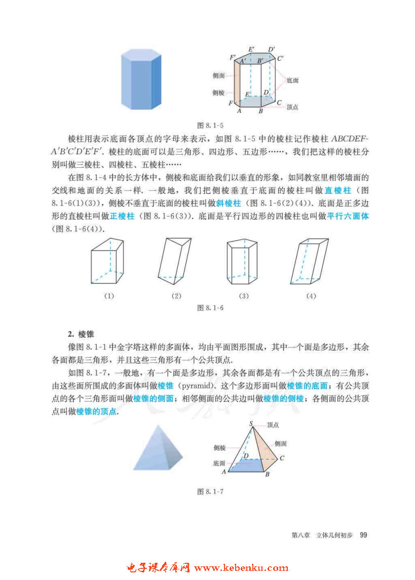 「8」.1 基本立体图形(3)