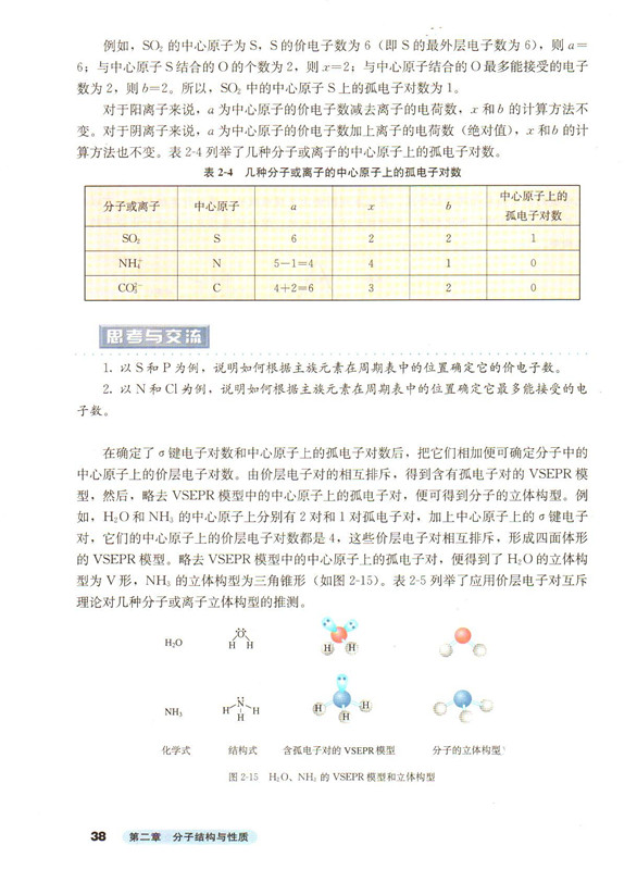 第二节 分子的立体结构(4)