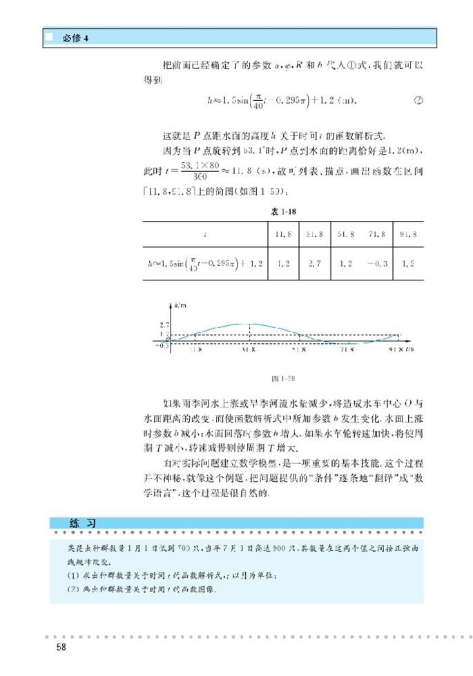 「1」.9 三角函数的简单应用(2)