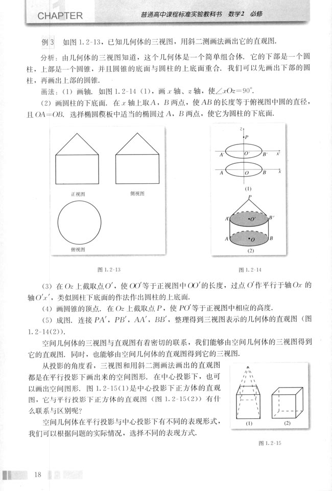 「1」.2.2 空间几何体的直观图(3)