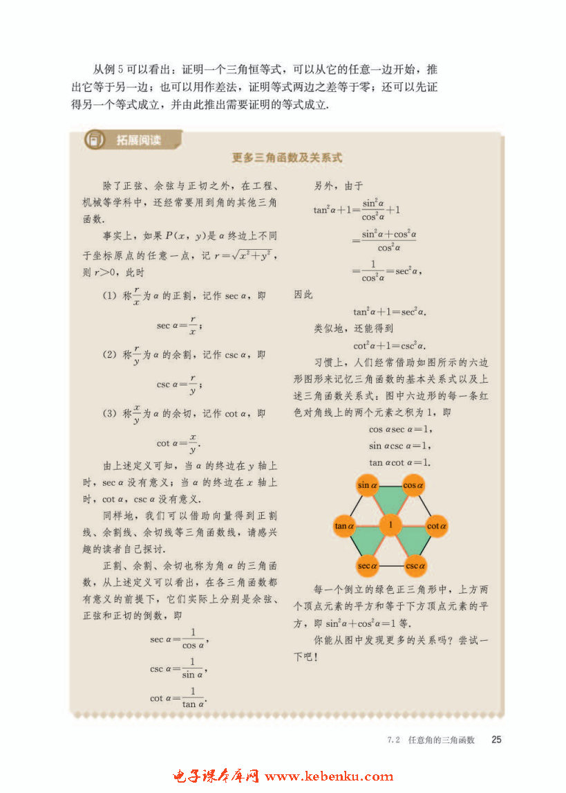 「7」.2.3 同角三角函数的基本关系式(4)