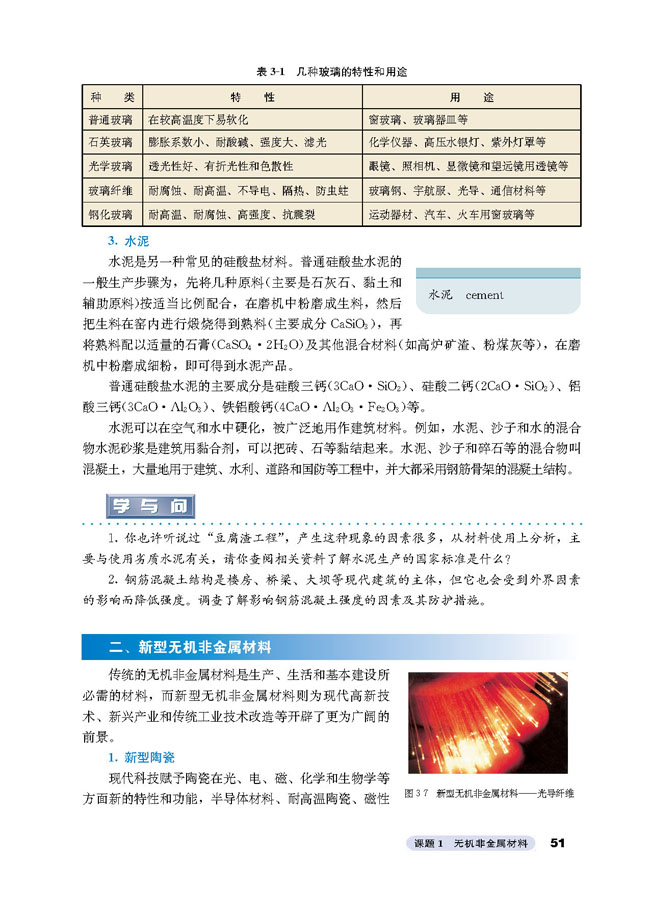 课题1 无机非金属材料(4)