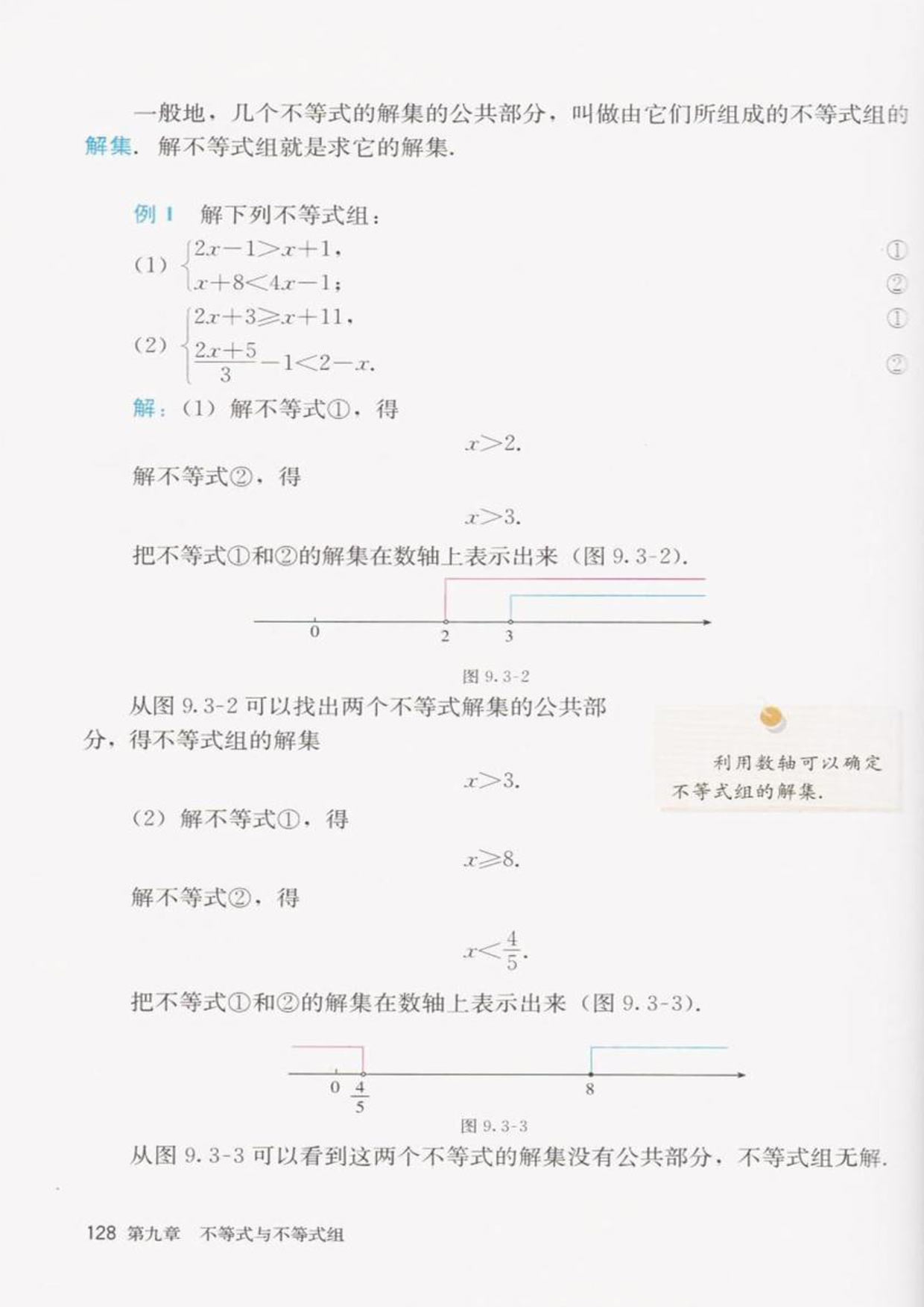 「9」.3一元一次不等式组(2)