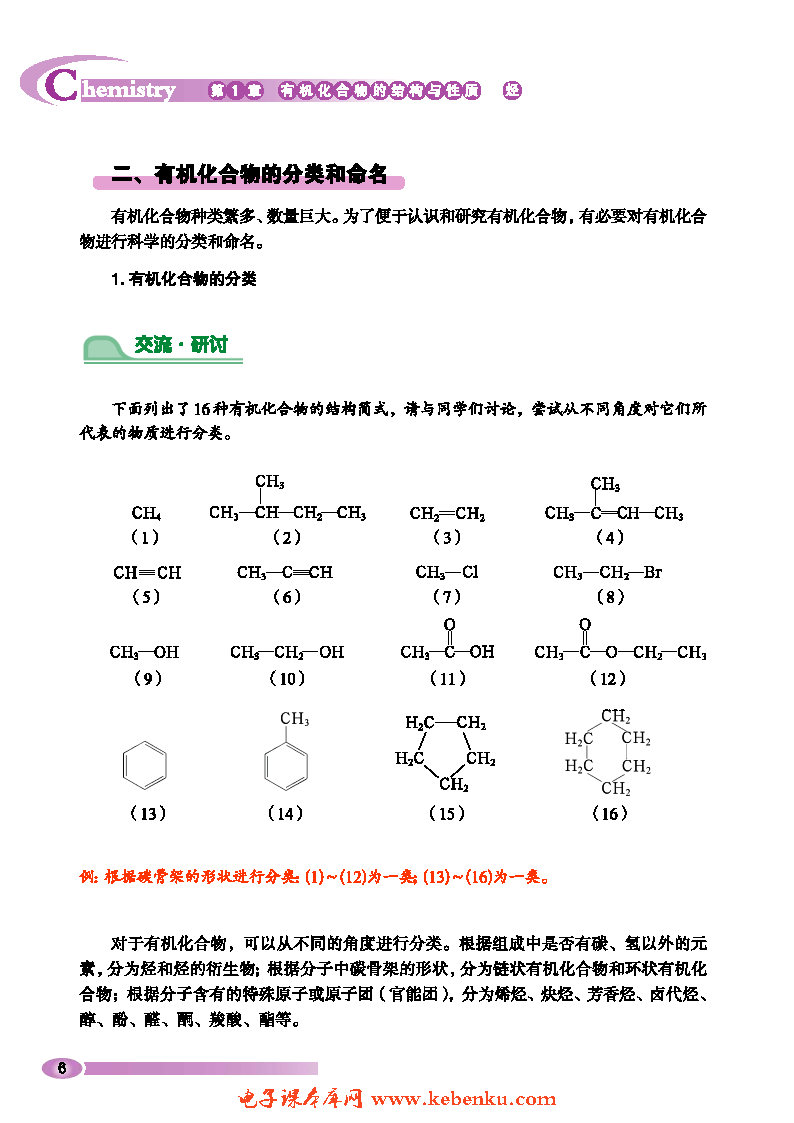 第1节 认识有机化学(5)
