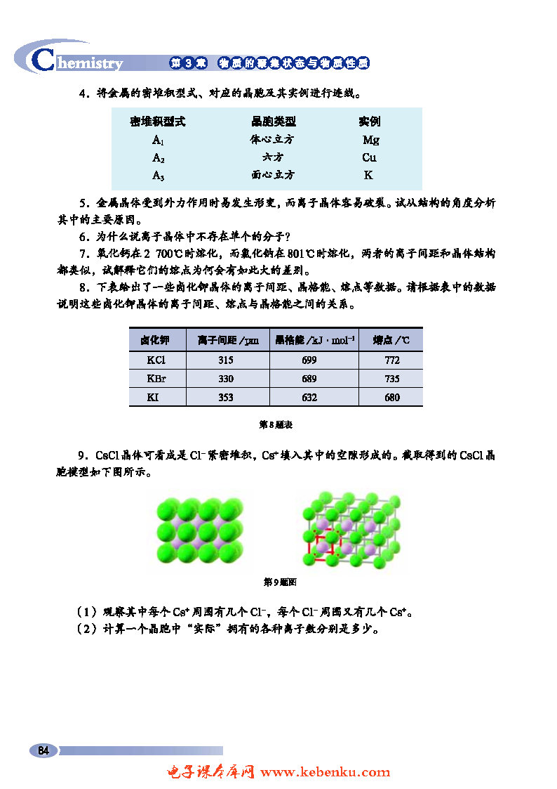 第2节 金属晶体与离子晶体(7)