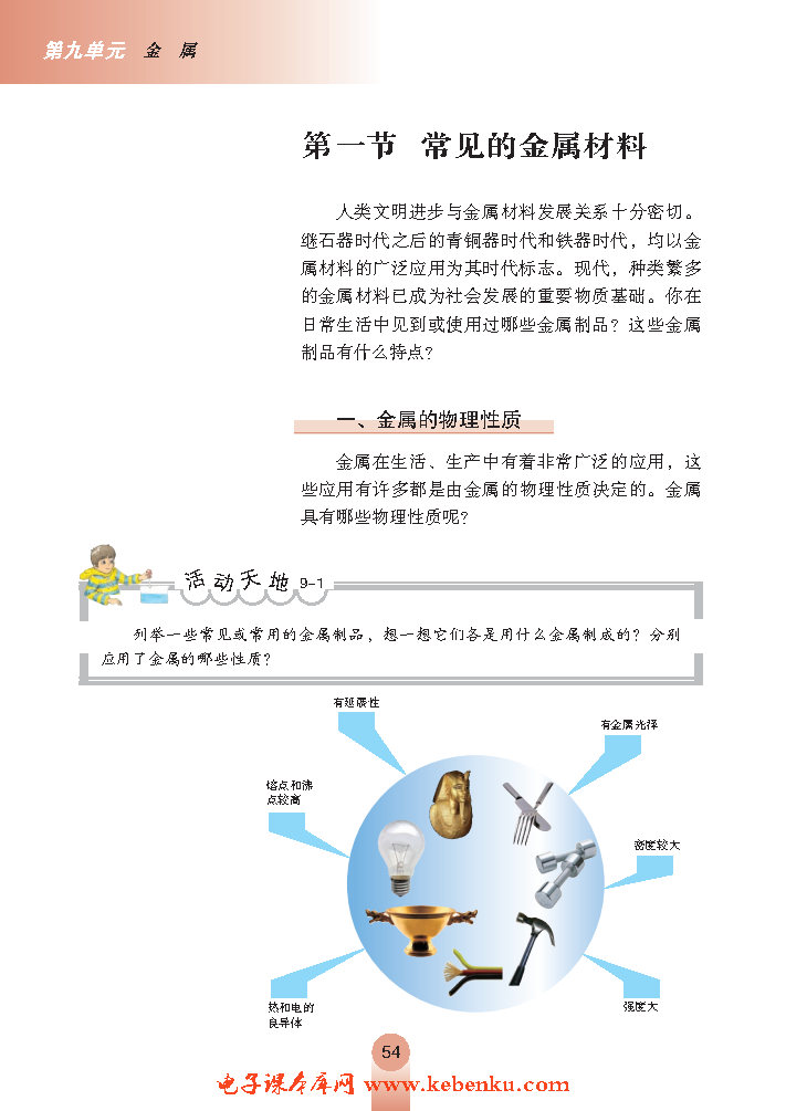 第一节 常见的金属材料