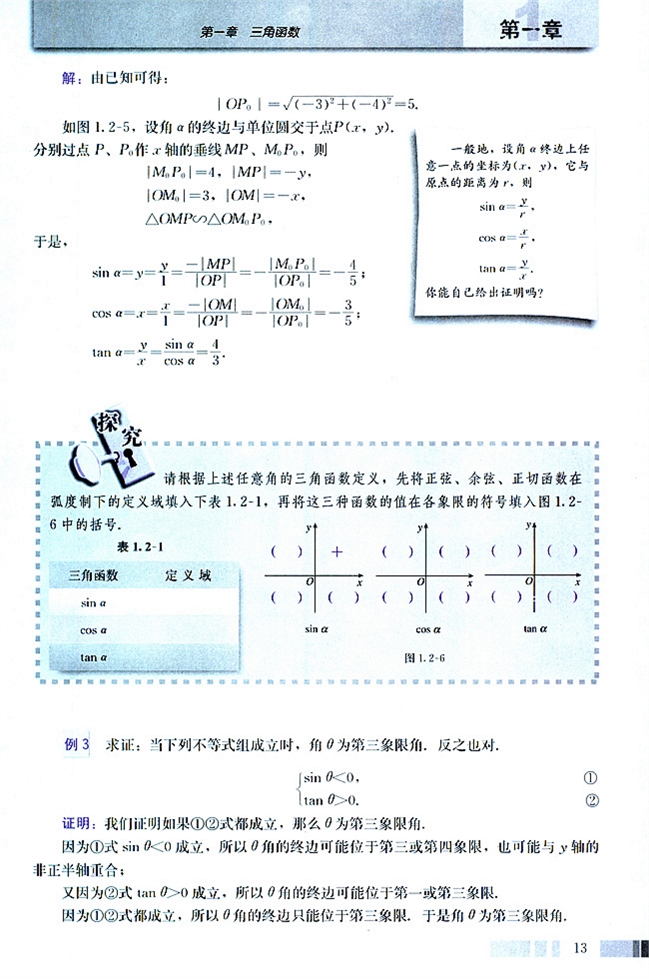 「1」.2.1 任意角的三角函数(单位圆、正(3)