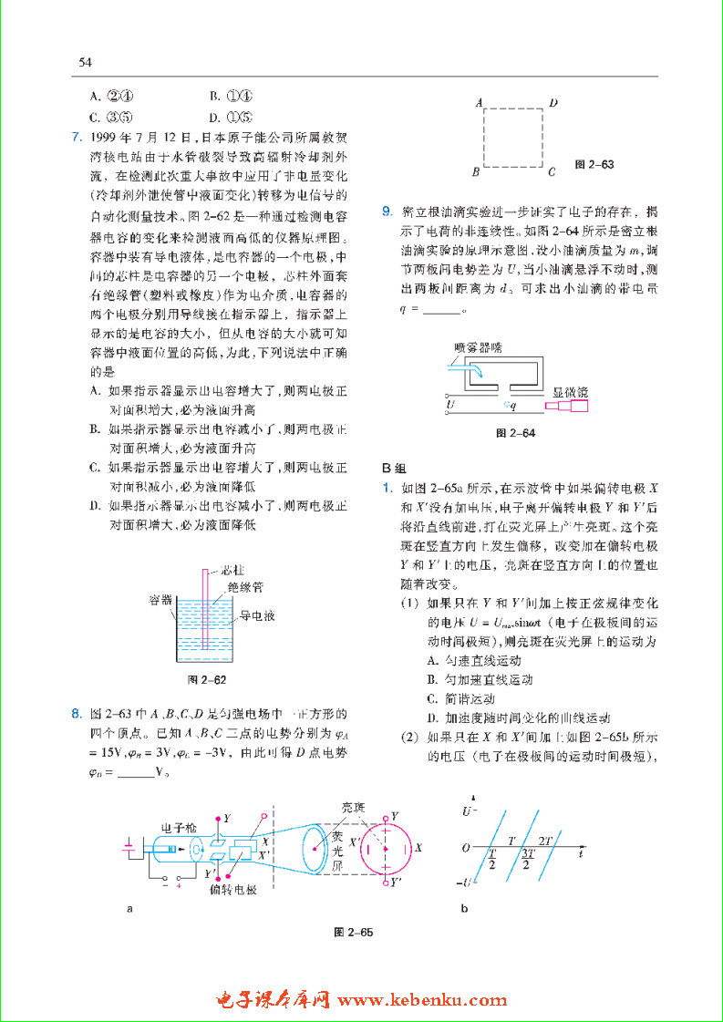 「2」.5 探究电子束在示波管中的运动(6)