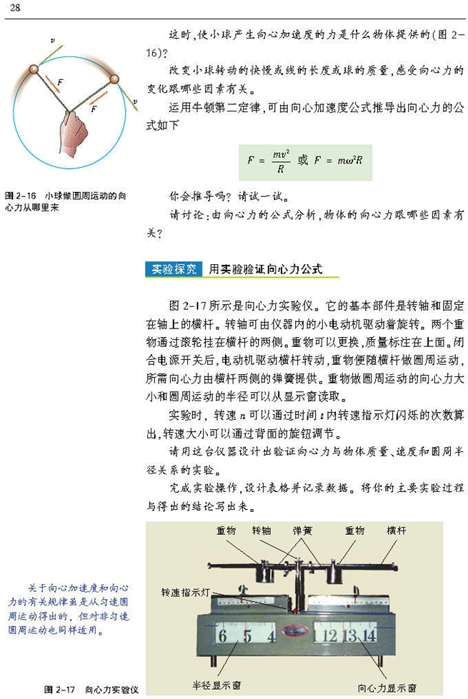 研究匀速圆周运动的规律(3)