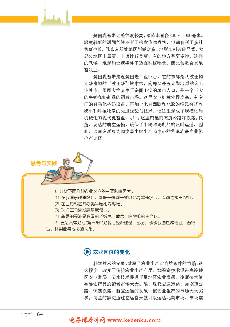 专题22  农业区位与农业地域类型(3)