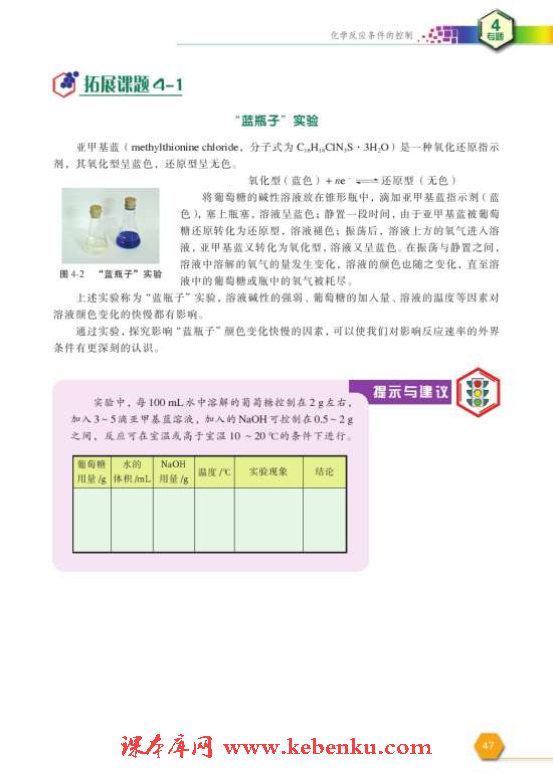 课题1 硫代硫酸钠与酸反应速率的影响(4)