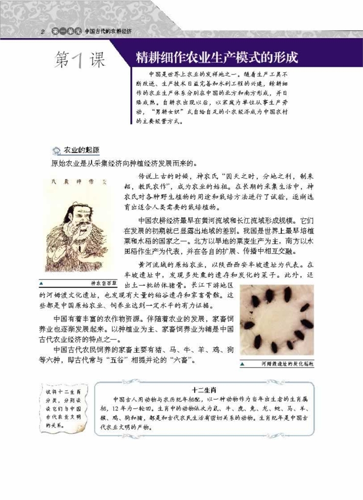 精耕细作农业生产模式的完成