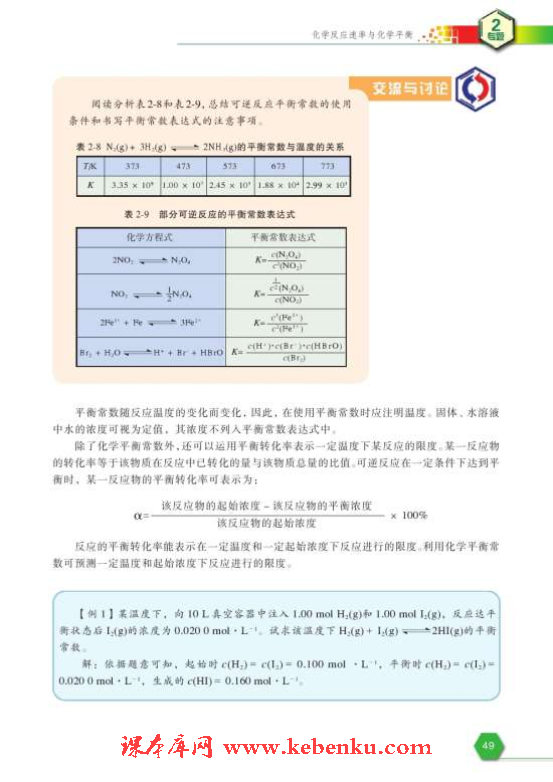 第二单元 化学反应的方向和限度(9)